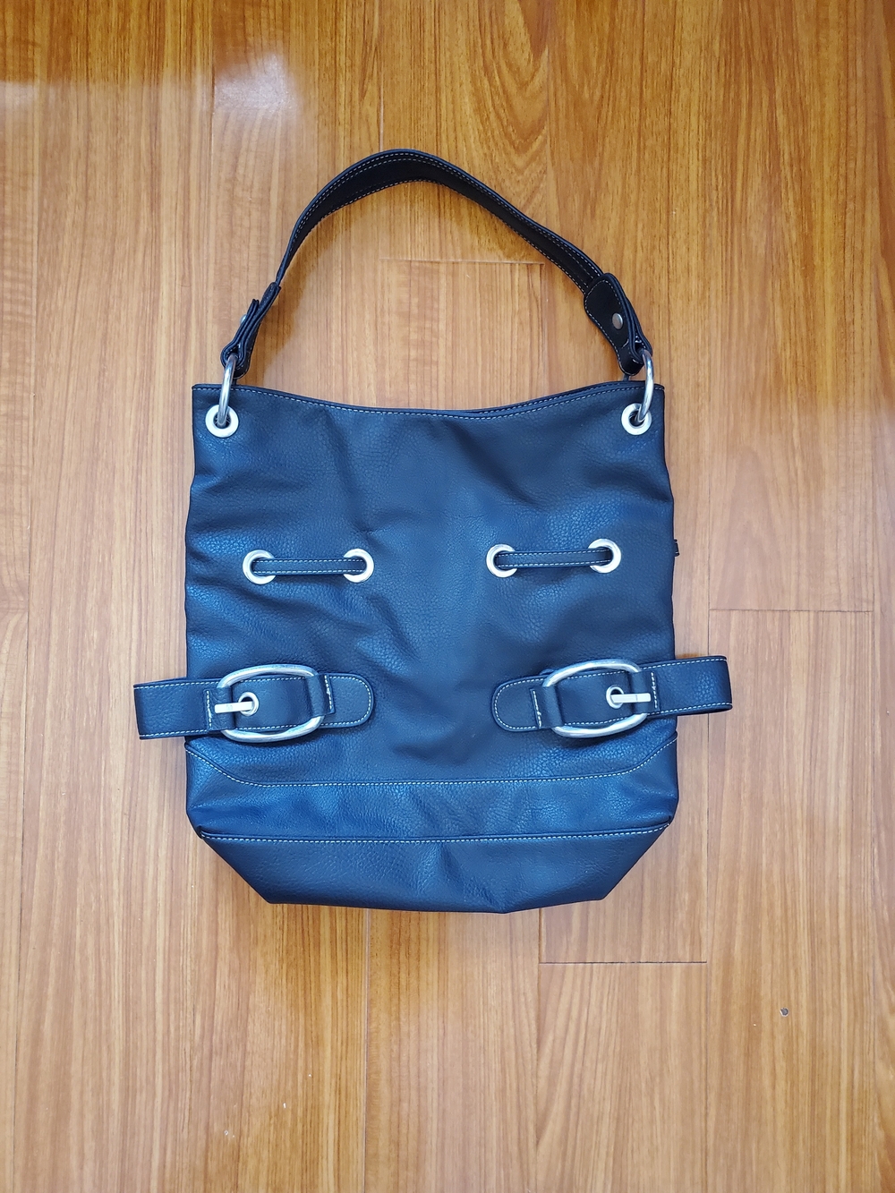 Alfred Dunner Black Leather Bag